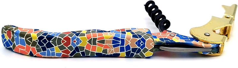 Pulltap's Genuine Classic 500 LEFT-HANDED Waiter's Corkscrew – Double-Hinged Wine Key with Hinged Foil Cutter – Patented Design – Made in Spain – Trencadis 500 - Image 3